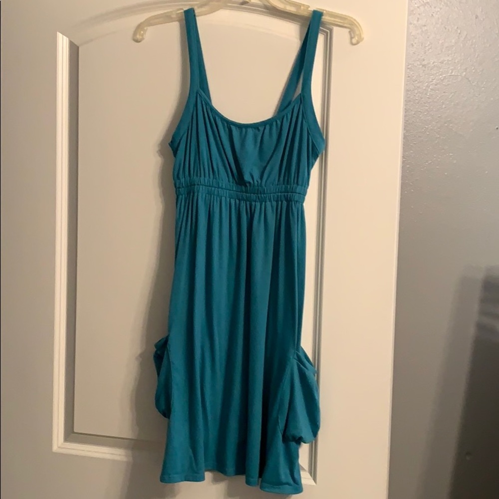 Blue cotton dress